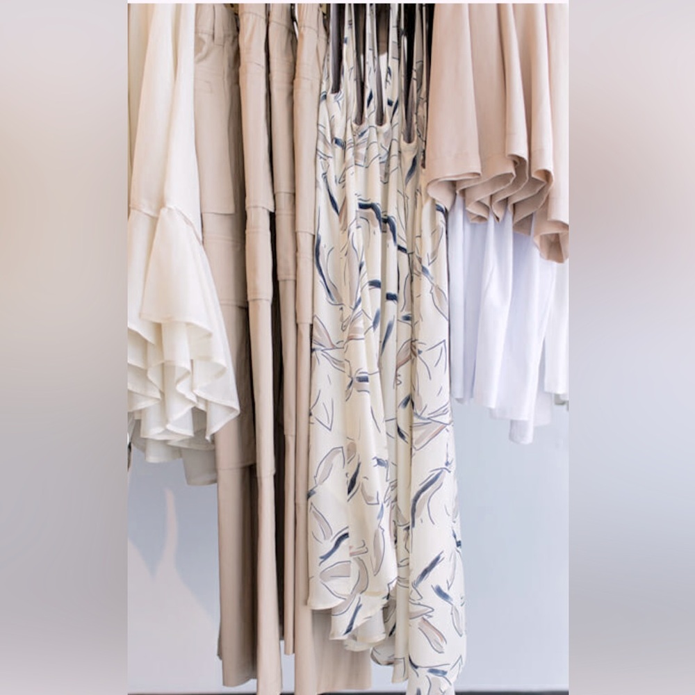 The Cause Collection Silk Dress in Bird Print size Small